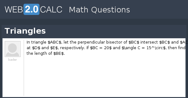 View question - Triangles