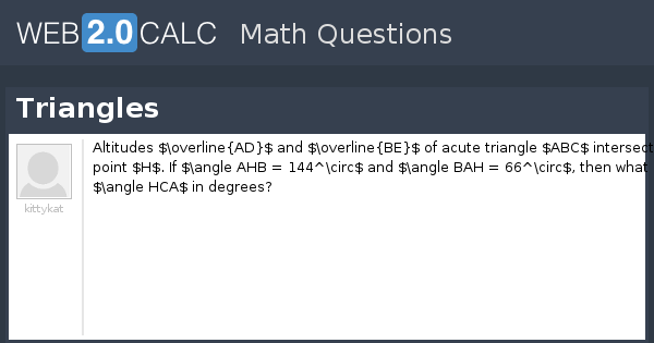 View question - Triangles
