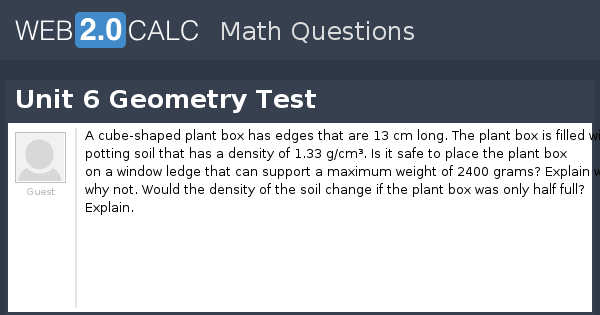 unit 6 test geometry