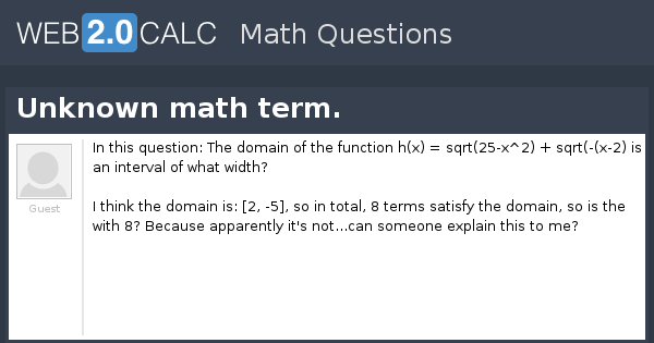 view-question-unknown-math-term