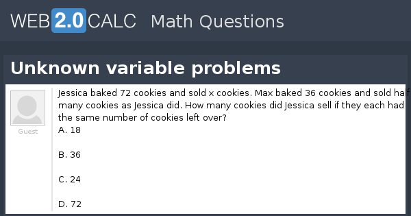View question - Unknown variable problems