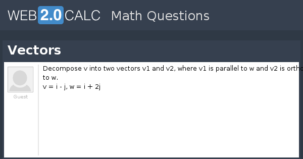 View Question Vectors