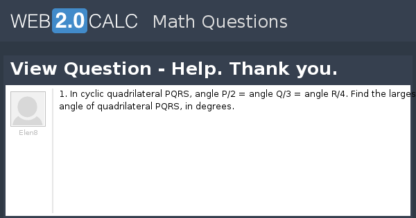 View question - View Question - Help. Thank you.
