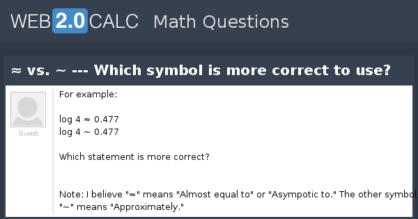 approximately equal symbol mathjax