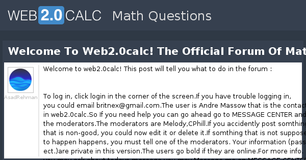 web2 calc