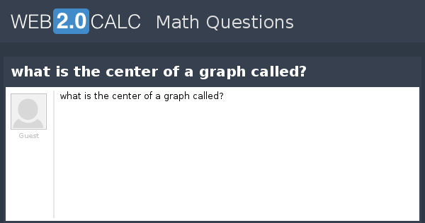 How To Find The Center Of A Graph