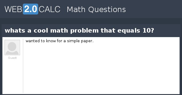 advanced calculus examples equal 10