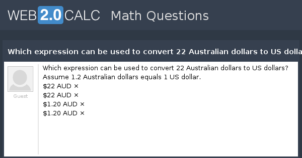 australian dollars to us dollar