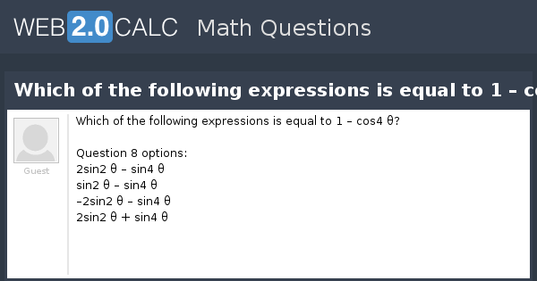 Which Of The Following Expressions Is Equal To