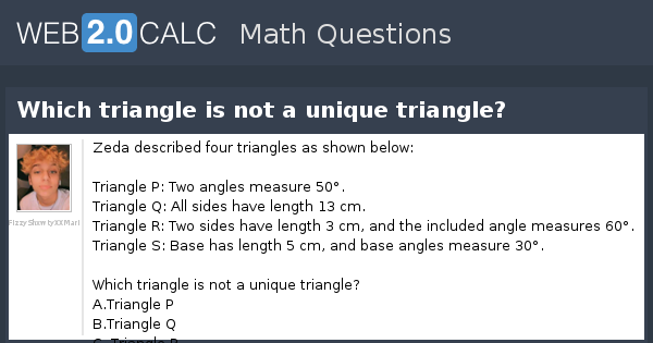 What Is A Unique Triangle In Math